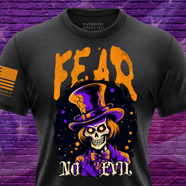 fear no evil halloween patriotic t-shirt